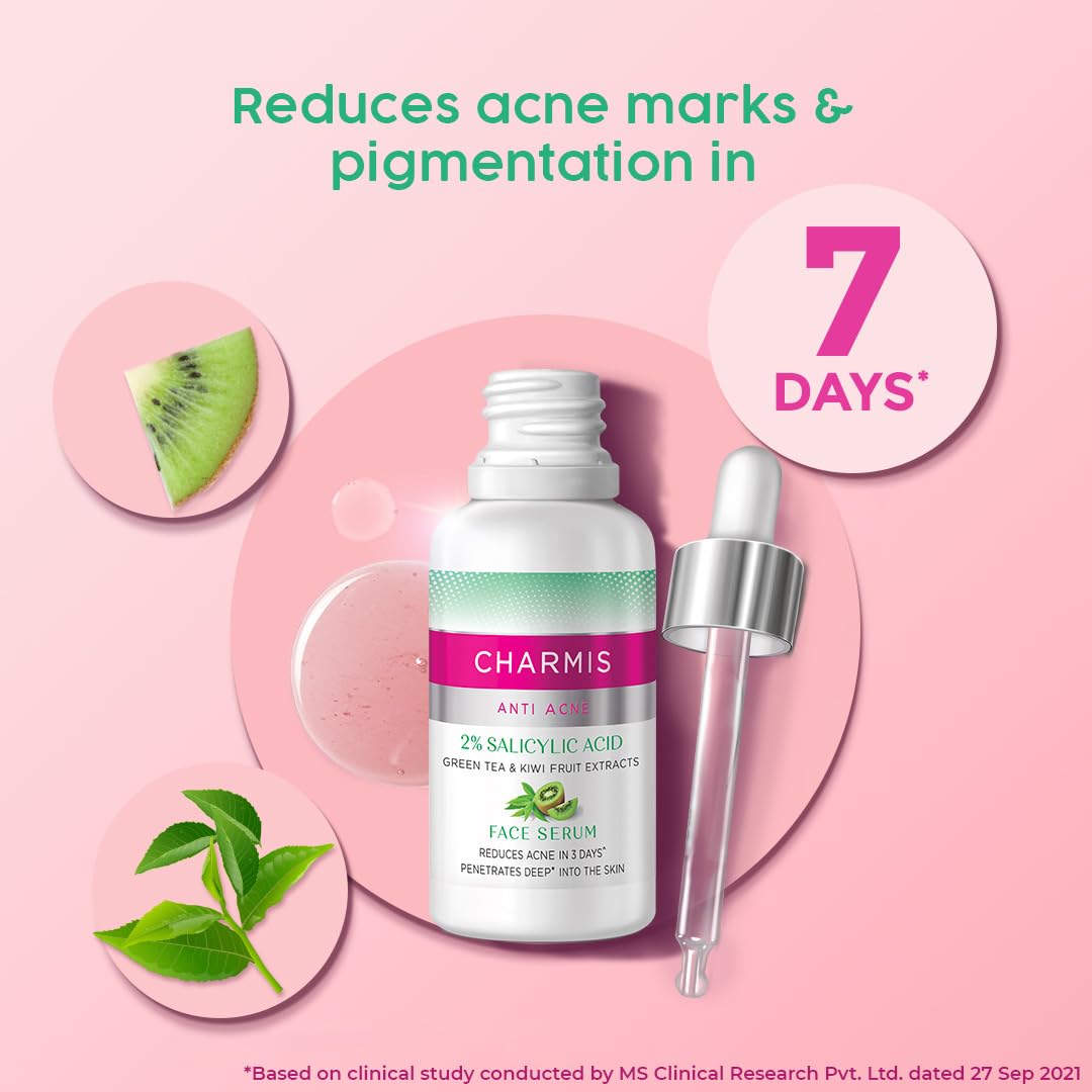 Charmis Anti Acne Salicylic Acid Face Serum - 30 ml