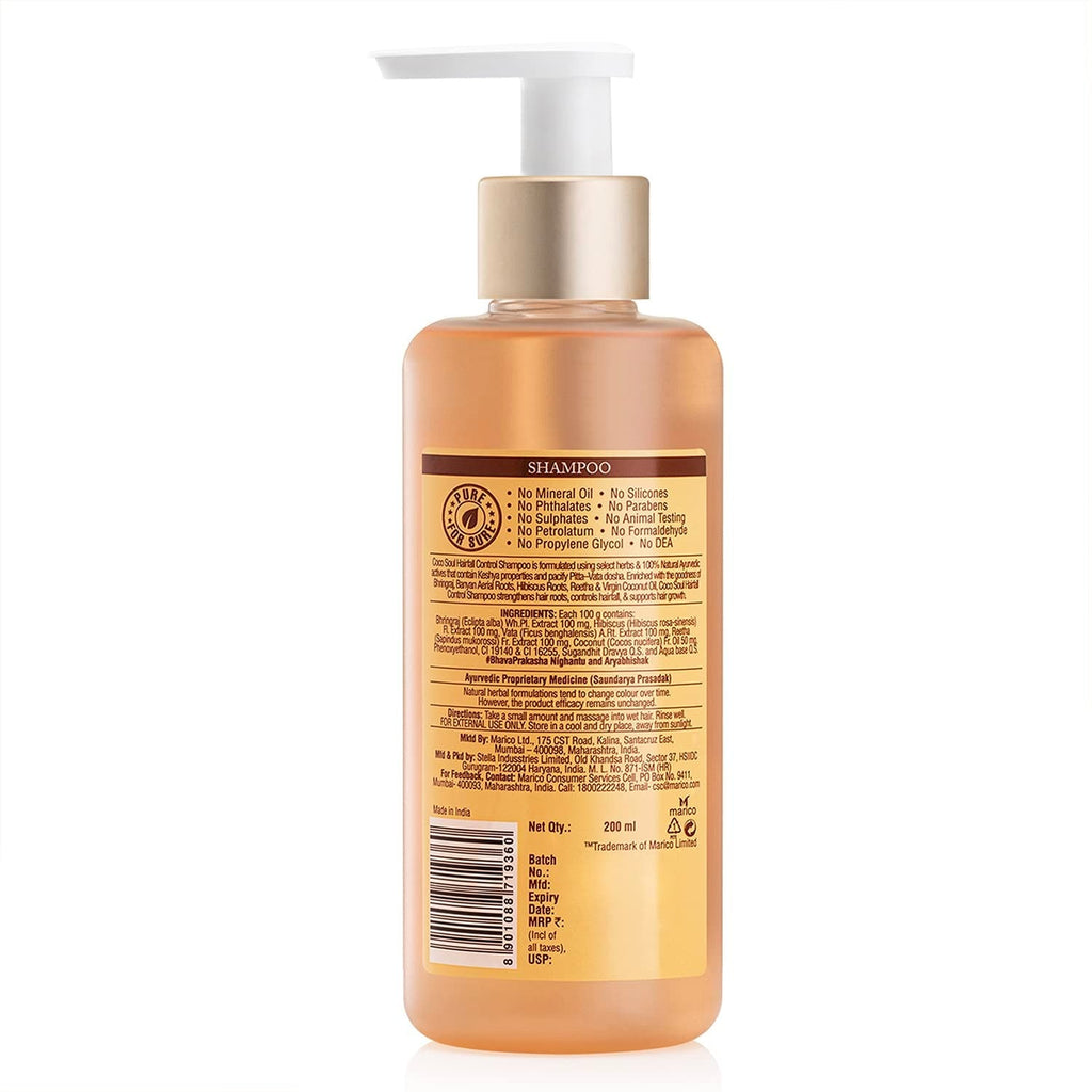 Coco Soul Hair Fall Control Shampoo with Ayurvedic Medicine - 200 ml
