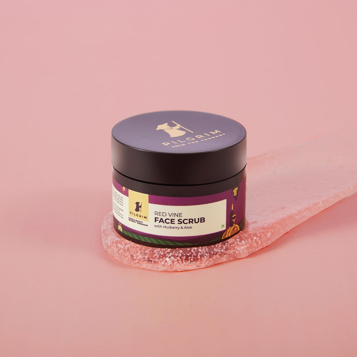 Pilgrim Red Vine Face Scrub with Mulberry & Aloe -50gm