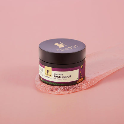 Pilgrim Red Vine Face Scrub with Mulberry & Aloe -50gm