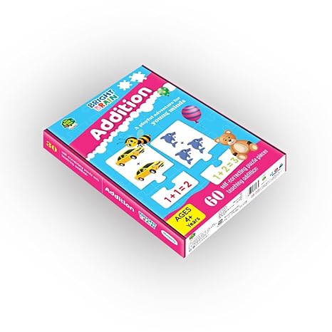 The Book Tree Bright Brain Addition Puzzle Learn Basic Math with 60 Pieces Puzzle Educational Toy