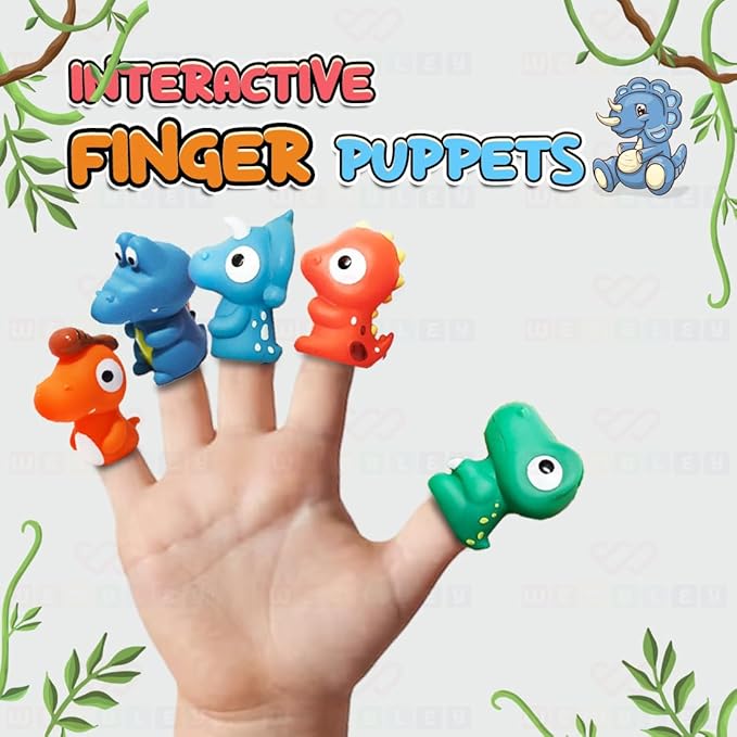 Wembley 5 Pcs Dino Finger Puppet Toy for Kids