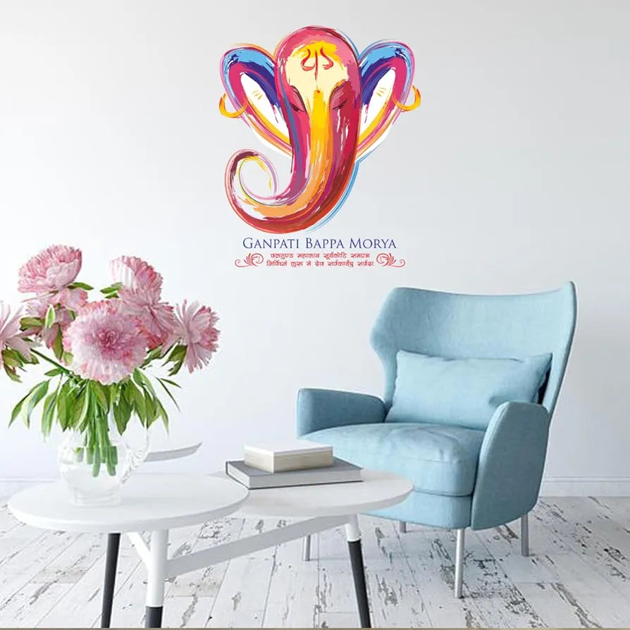 Rangoli White Glossy Vinyl Wall Sticker Premium Self-Adhesive Waterproof Decorative Parent-2 Design-13