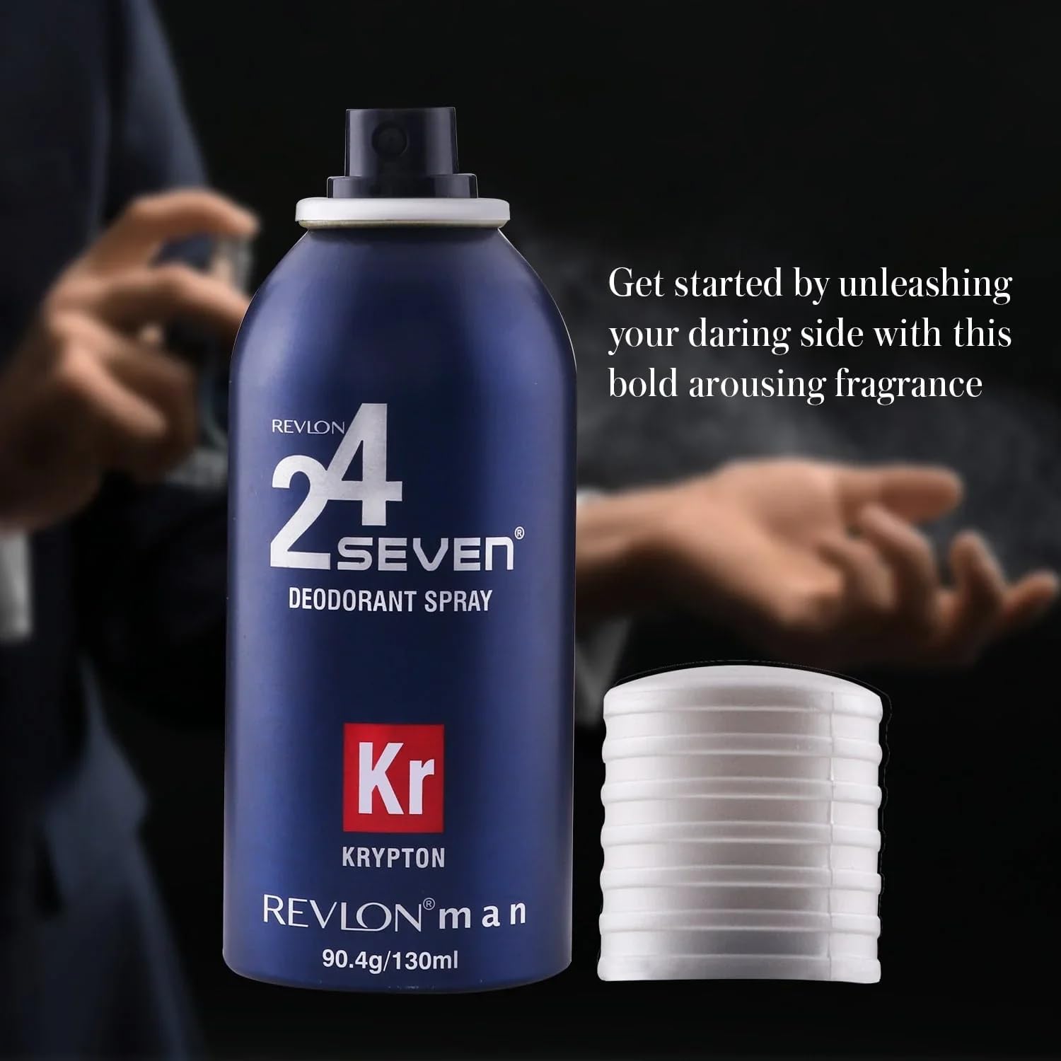Revlon 24 Seven Perfumed Body Spray for Men & Women | Long-Lasting Fragrance for All-Day Freshness | Invigorating, Light & Refreshing Scent | Krypton-130ml