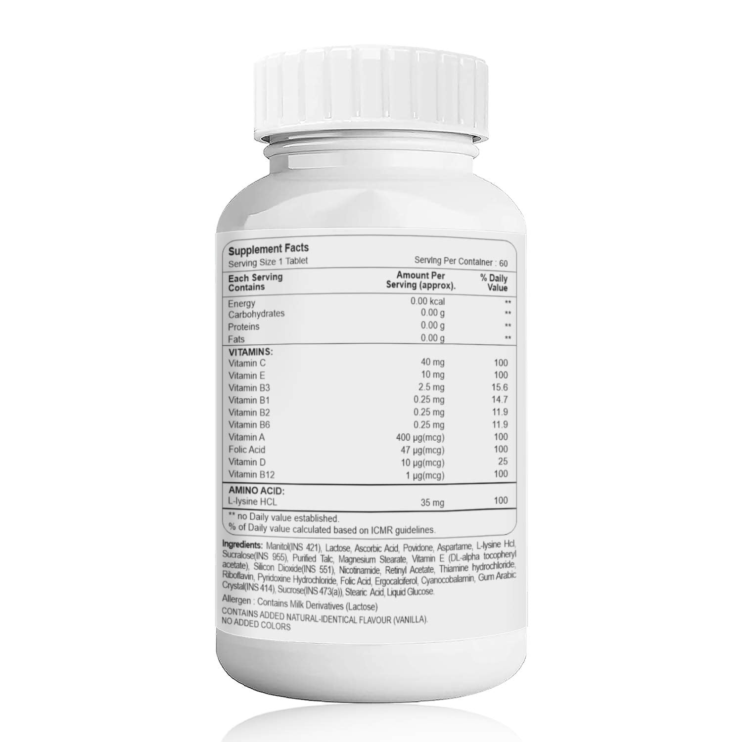 Healthvit Cenvitan Lysine Multivitamin for Kids- 60 tabs