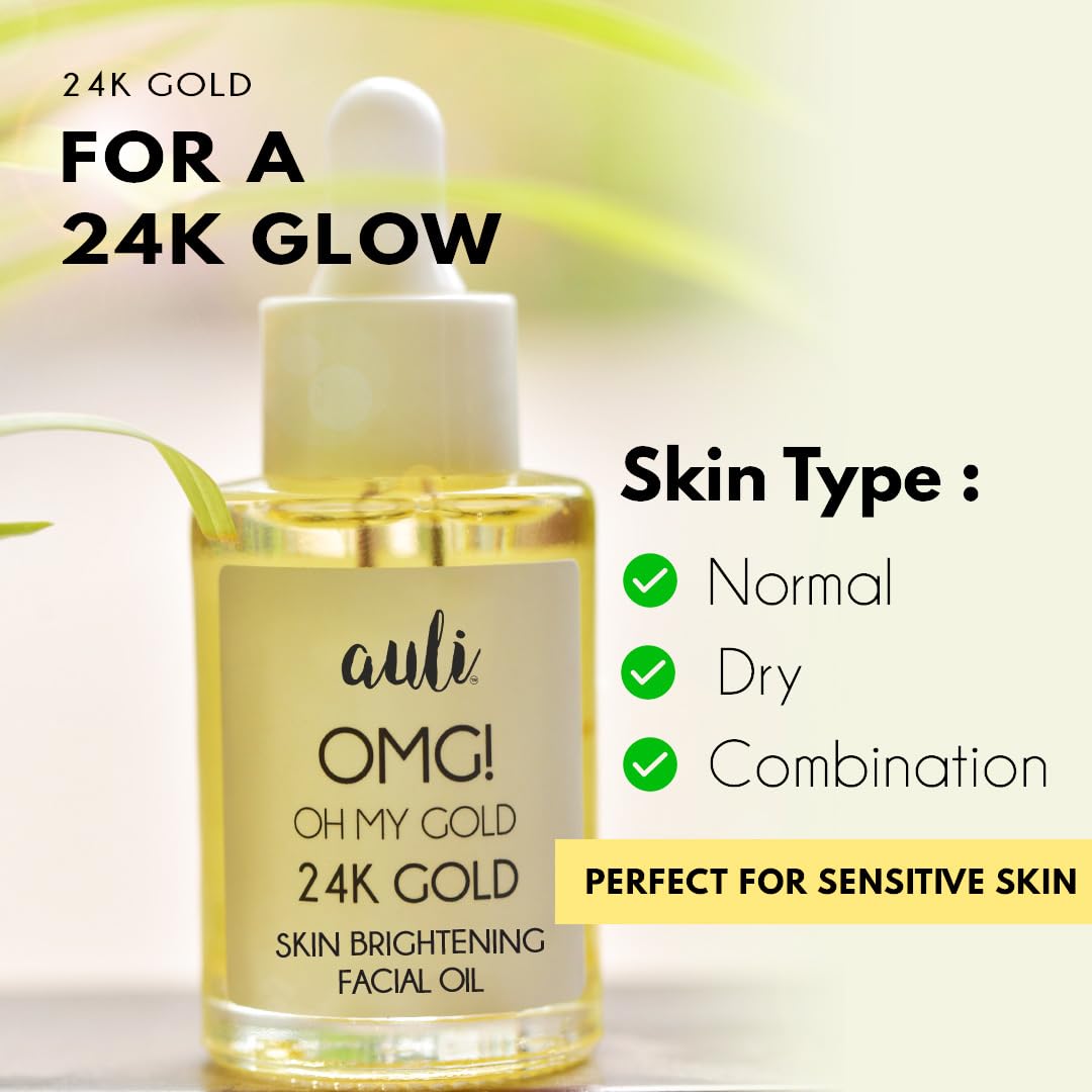 Auli Omg 24k Gold Skin Brightening Facial Oil - 30 ml