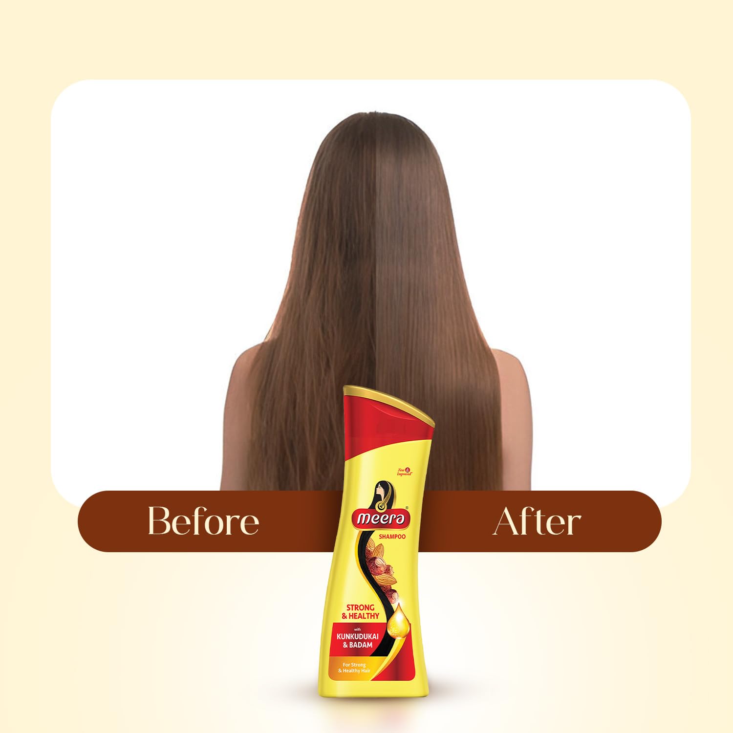 Meera Strong & Healthy Shampoo, 180ml, Yellow