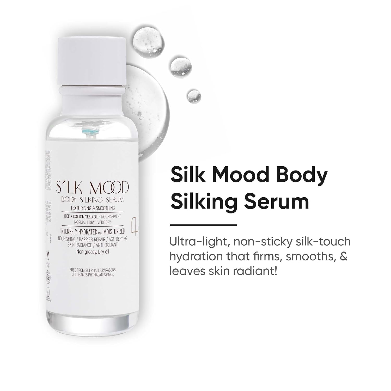 Personal Touch Silk Mood Body Silking Serum | Lightweight Non-Greasy Body Serum for Silky Smooth Skin & Natural Glow | Nourishing & Smoothing | 100 ml
