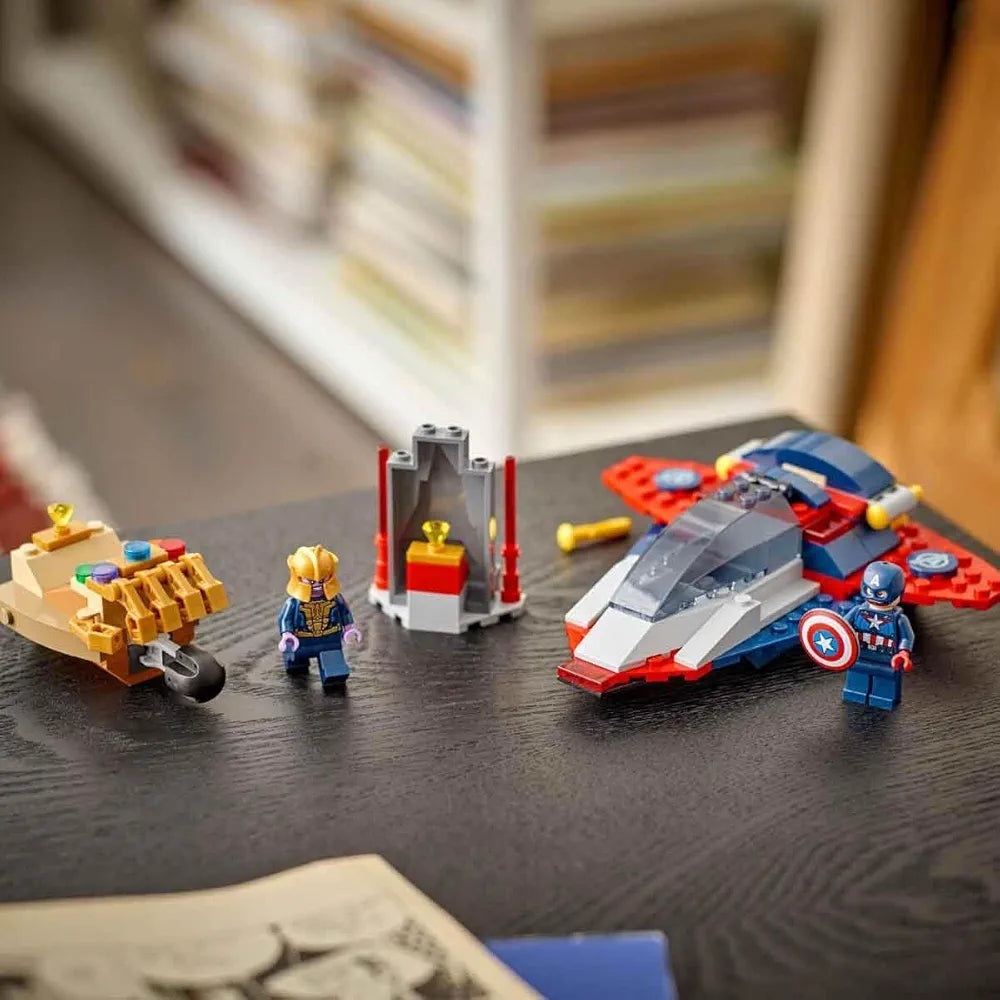 Lego Marvel Captain America vs. Thanos with 2 Minifigures 76319 Building Blocks Toys for 4+ Gift for Boys and Girls