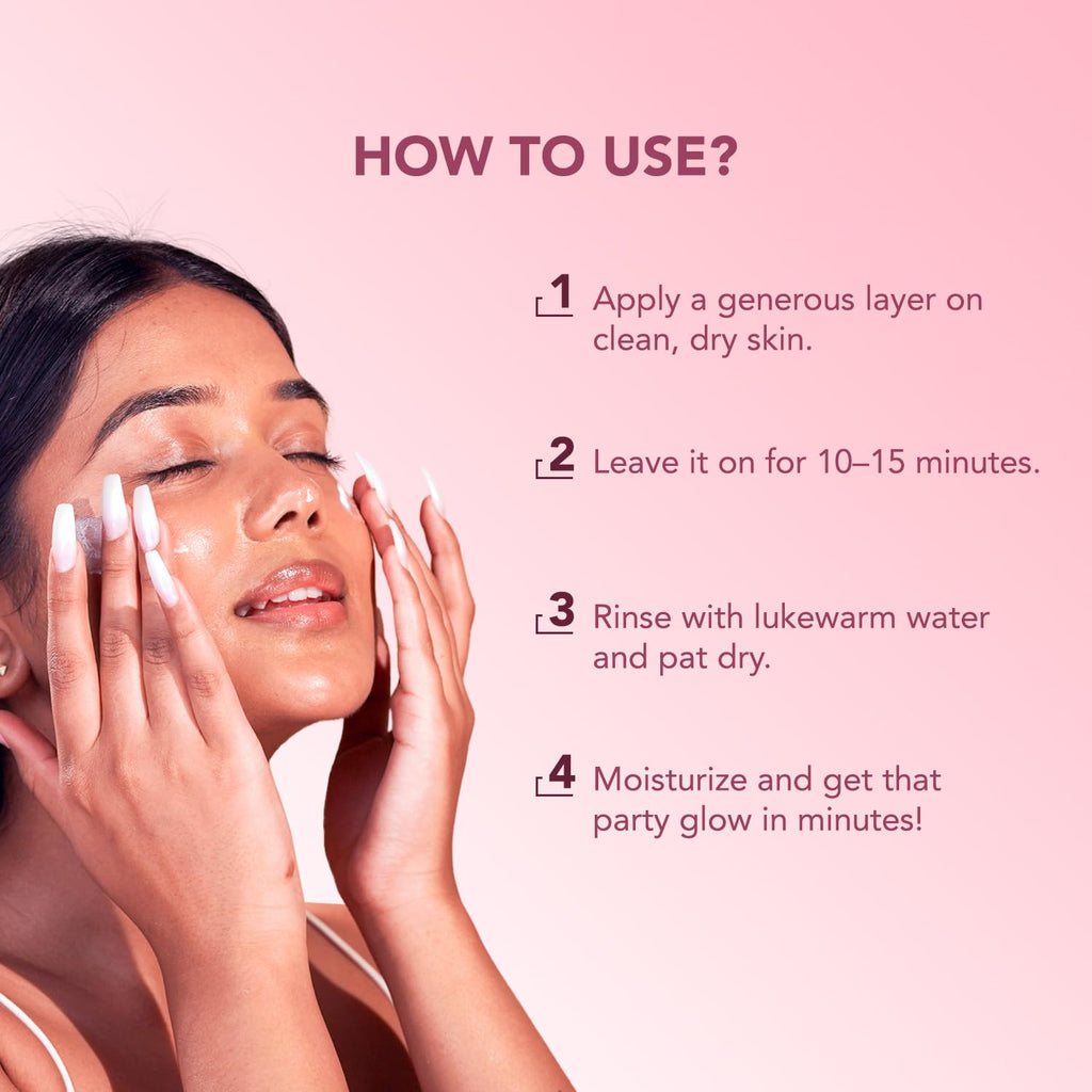 BELLAVITA Party Perfect 2-in-1 Face Mask | Instant Tan Removal | No Bleach Formula | Face Mask for Summer | Instant Brightening | Dark Spot Reduction | For Men & Women | 45 g