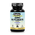 Suplee Zinc Glycinate with Copper Supplement | 17mg Zinc & 1.7mg Copper | High Absorption Chelated Formula for Immunity, Skin & Muscle Health | 90 Veg Capsules (Lab Tested)