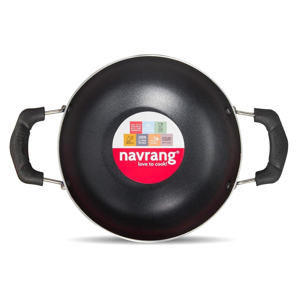 Navrang Non-Stick Gift Set Tawa & Kadai Blue 2 Pcs