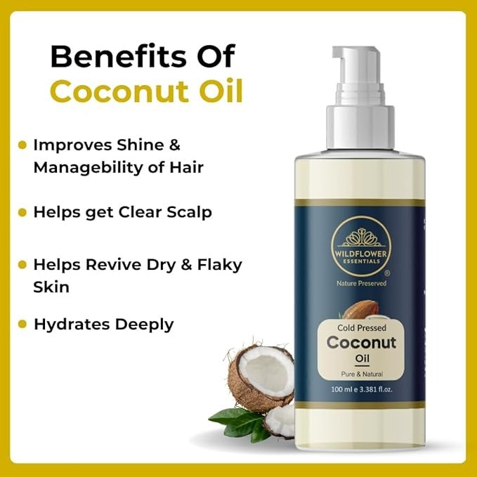 Wildflower Essentials Virgin Coconut Oil Cold Pressed - 100 ml