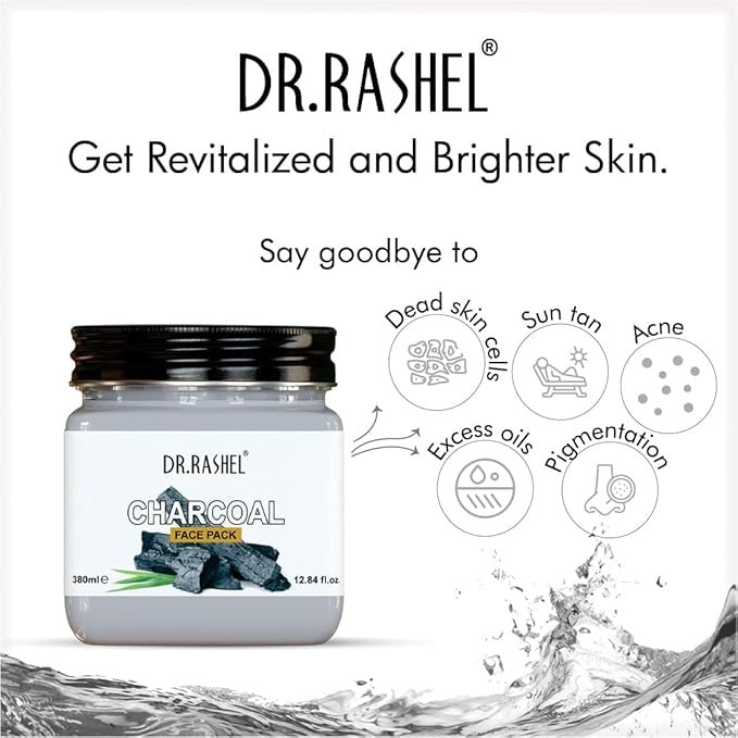Dr.Rashel Charcoal Face Pack for Glowing Skin - 380 ml