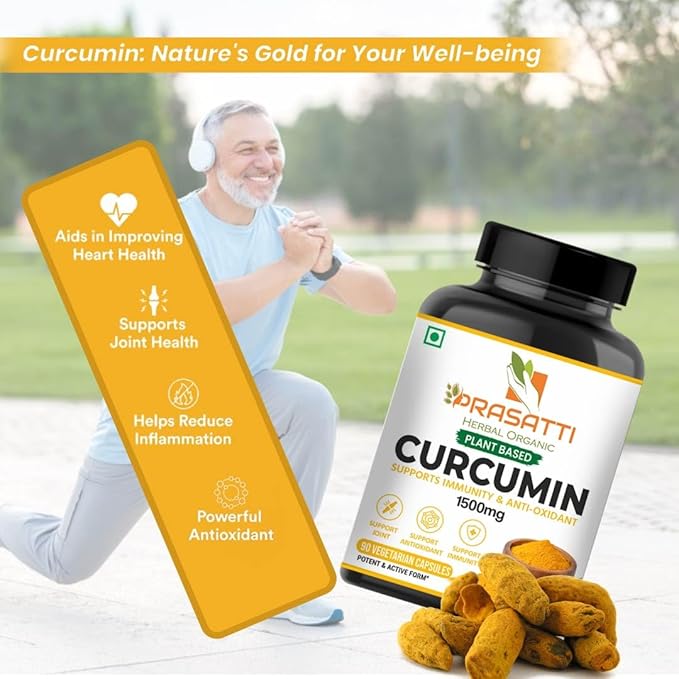 Prasatti Herbal Organic Curcumin Capsule - 90 Veg Caps