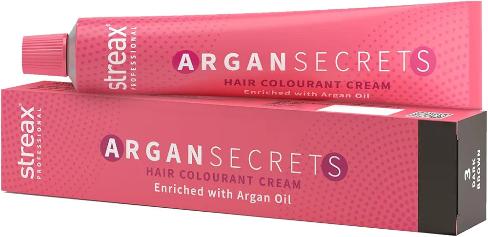 Streax Professional Argan Secrets Permanent Hair Colourant Cream - 90 Gms