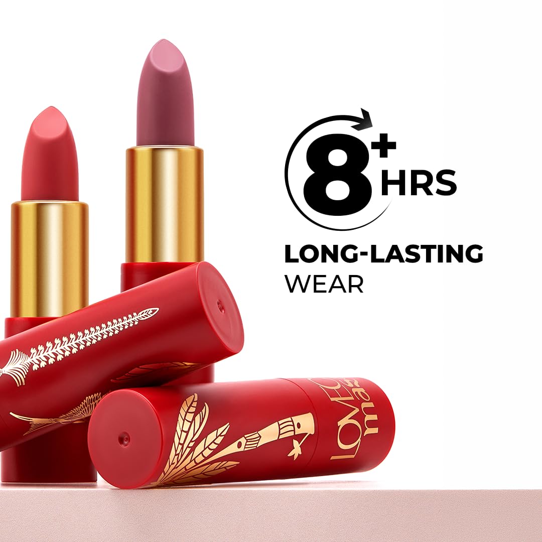 LoveChild Masaba 90s Drip Meetha (Mauve) Luxe-Matte Lipstick with Intense One-Swipe Color Payoff in High-Pigment HD CrÃ¨me Matte Formula, 4gm
