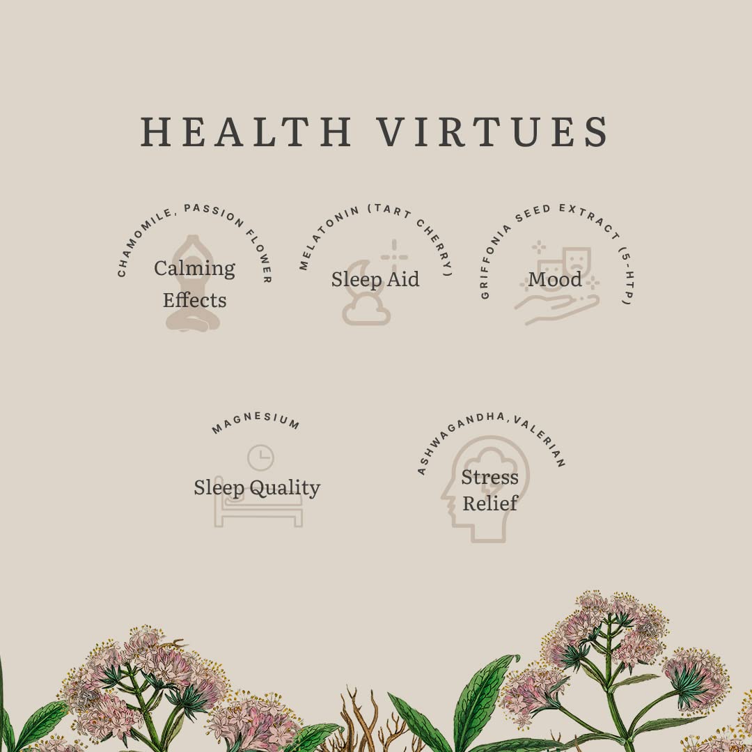Earthful's Women Sleep Wellness Kit - 100% Plant Multivitamins 40+ & Sleep Powder For Stronger Immunity, Stress Relief & Relaxation with Vitamin D, Biotin, Iron, Ashwagandha, Chamomile 30 day Pack