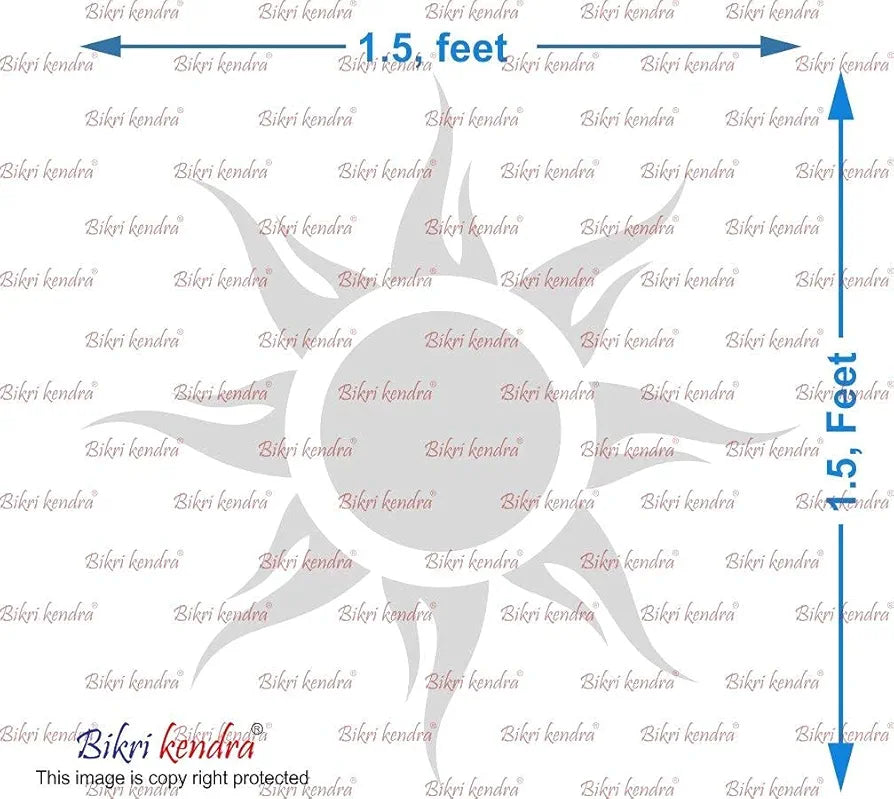 Bikri Kendra Sun Brown Model 3 Mirror Stickers for Wall Acrylic Mirror Wall Decor Sticker
