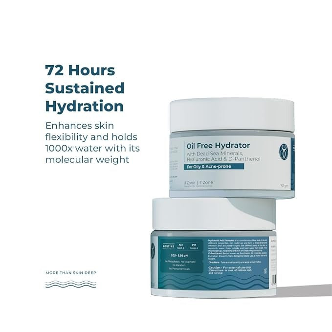 SEASOUL Oil Free Hydrator Face Moisturizer With Dead Sea Minerals Hyaluronic Acid & D-Panthenol - 50 ml