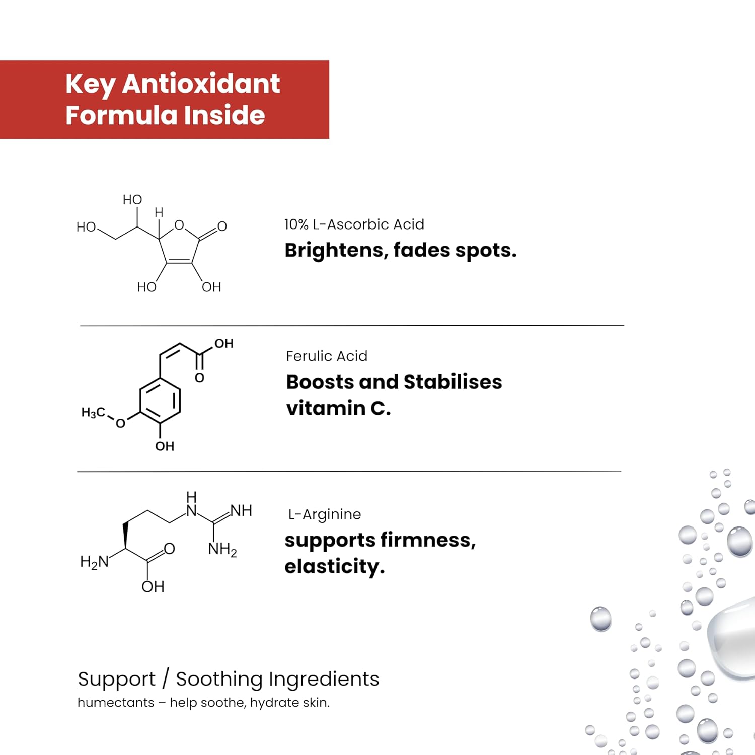 The True Therapy Vitamin C Serum for Glowing Skin, Skin Brightening Serum for Face with 10% L-Ascorbic Acid Face Serum, Fragrance Free â€“ 30 ml