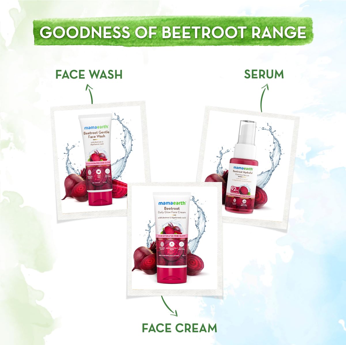 Mamaearth Beetroot Daily Glow Face Cream With Beetroot & Hyaluronic Acid - 80g|Gives Hydrated Pink Glow |Gives Instant Brightening Effect |Lightweight & Non-Greasy |Natural Glow |For All Skin Types