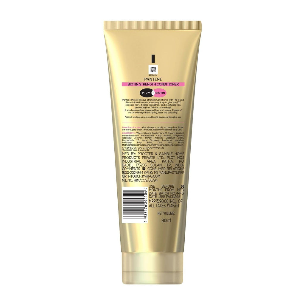 Pantene Miracle Rescue Biotin Strength Conditioner - 200 ml