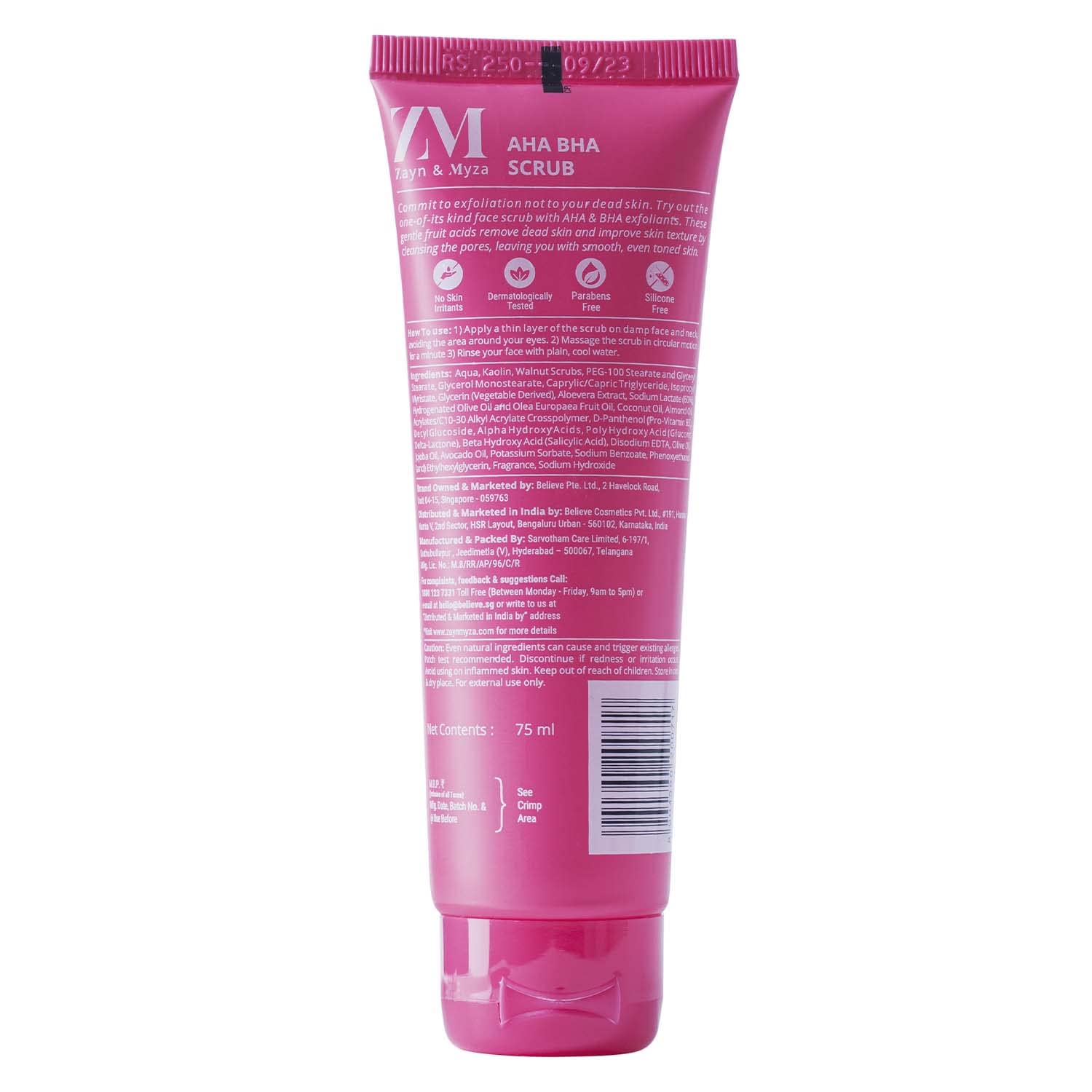 ZM Zayn & Myza Exfoliating Face Scrub - 75 ml