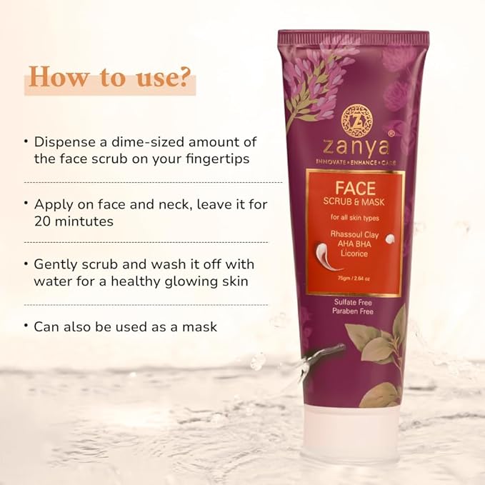 Zanya Face Scrub & Mask - 75 Gms