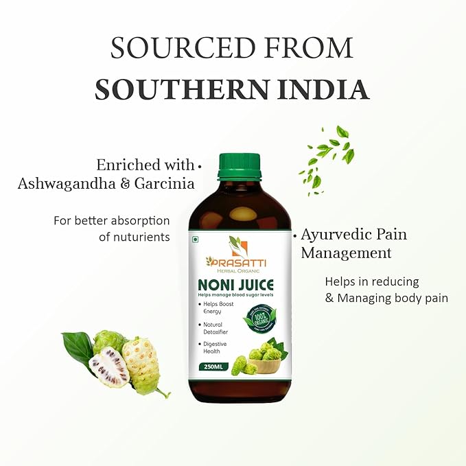 Prasatti Herbal Organic Plant Based Elixir Noni Juice - 250 Ml