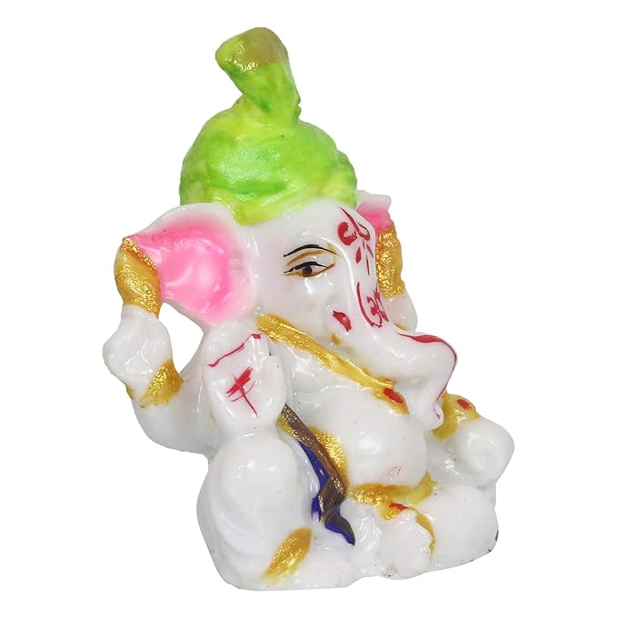 Ecraftindia Decorative Lord Ganesha Idol for Car Dashboard | Home Temple and Office Desks