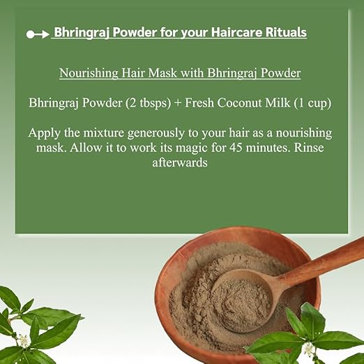 Vriksha Veda Natural Bhringraj Powder for Hair Growth - 100 gms