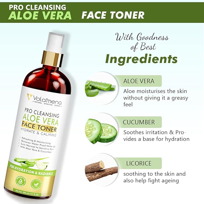 Volamena Clearing Aloevera Face Toner - 200 ml