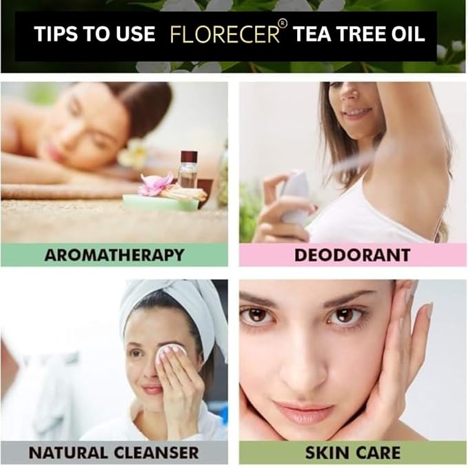 Florecer Tea Tree Essential Oil for Hair Face Skin - 15 ml