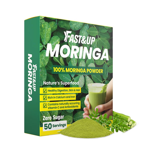 Fast&Up 100% Pure Moringa Powder 100g | Boosts Immunity, Improves Digestion, Supports Skin & Hair Health | Rich in Antioxidants & Nutrients