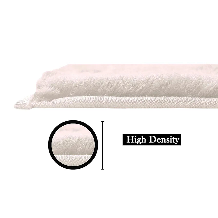 Luxe Home International Rectangular Bath Mat Super Soft Anti Skid Rabbit Fur  Bathroom Mats Colour Skin