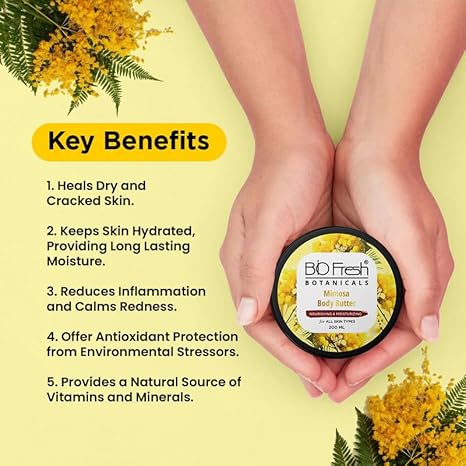 Biofresh Herbals Mimosa Dry Skin Body Butter Cream - 200 ml