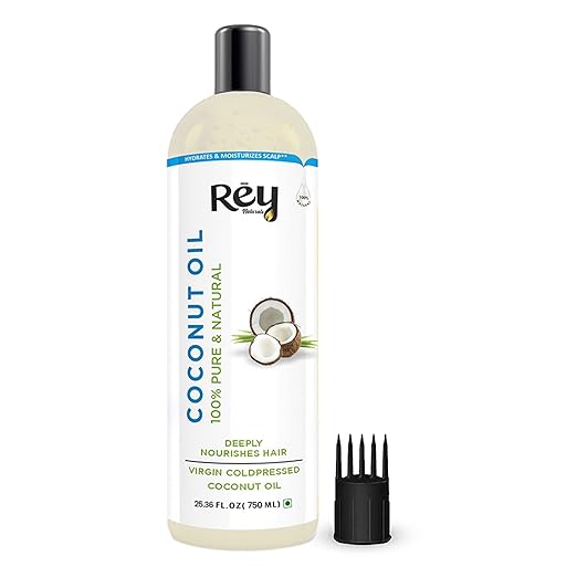 Rey Naturals Virgin Coconut Hair Oil Nariyal tel - 750 ml