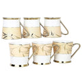 Femora Indian Ceramic Tea Cups 200 Ml | Set of 6 | Multi-color | Not Microwave Safe