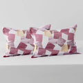 Cloth Fusion Glace Cotton Pillow Cover Set of 2 with Envelope Closure Soft Pillow Square Brown