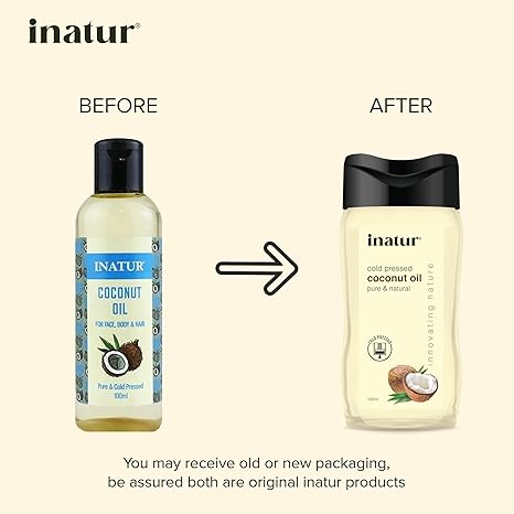 Inatur Coconut Oil Cold Pressed & Organic - 100 ml