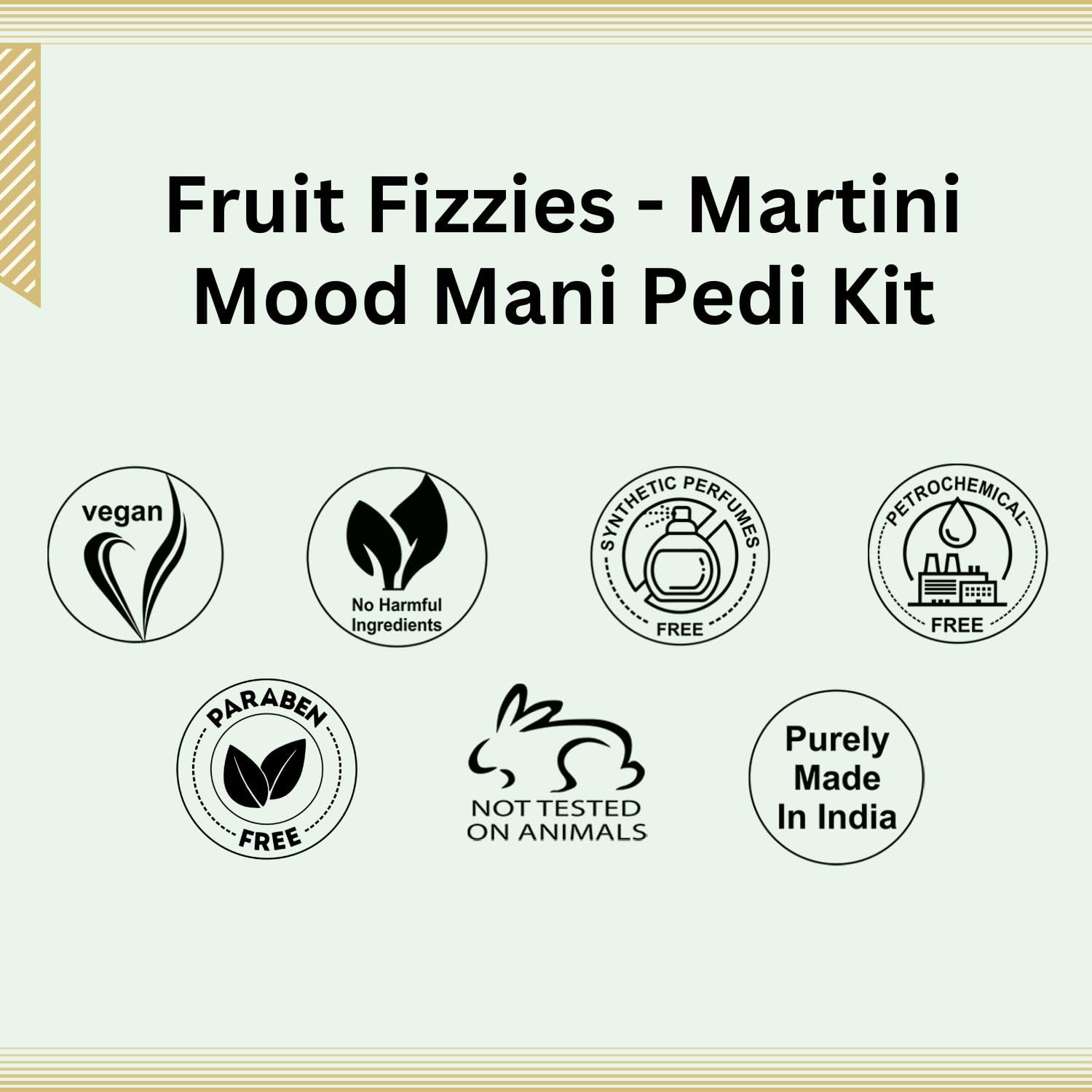 Aroma Treasures Martini Mood Mani-Pedi Kit | Watermelon & Litchi | Hydrating Spa Kit for Soft, Supple Hands & Feet | 6-Step Manicure Pedicure Kit with Bath Fizz, Scrub, Body Butter & Masque