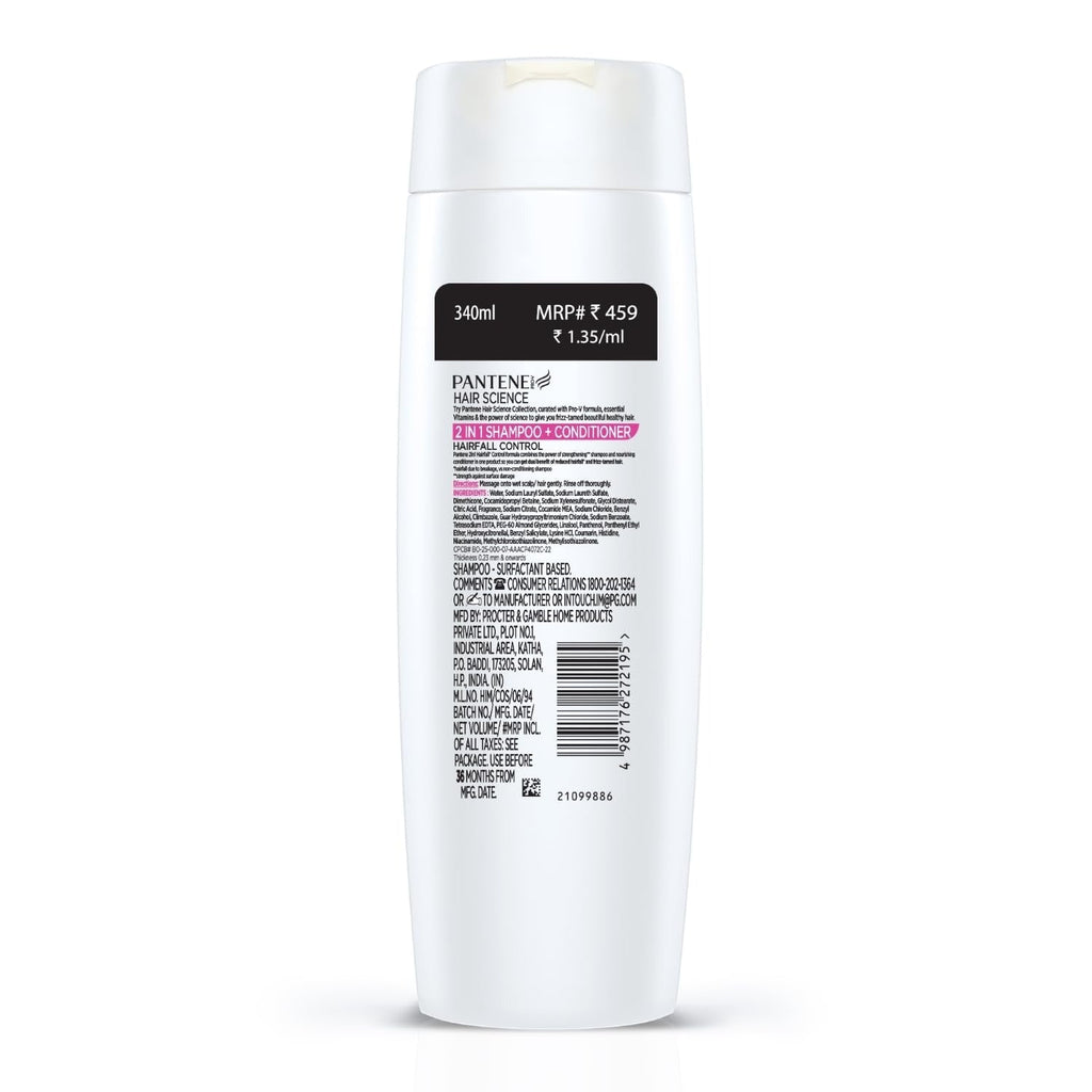 Pantene Advanced Hairfall Solution 2in1 Anti-Hairfall Shampoo & Conditioner - 340 ml
