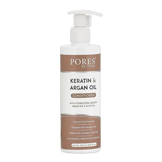 Pores Be Pure Hair Conditioner With Hydrolyzed Keratin Argan Oil - 250 ml