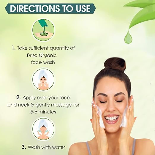 Prisa Organics Grape Wine Skin Brightening Face Wash - 100 ml