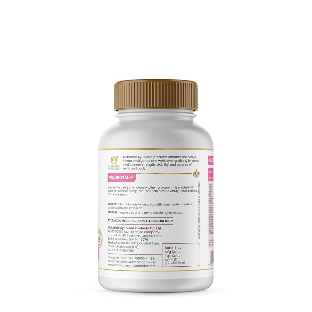 Maharishi Ayurveda Vigoroyal F - Ayurvedic Revitaliser for Women | Supports Reproductive Health| Made with Time-tested Herbs | 60 Tablets