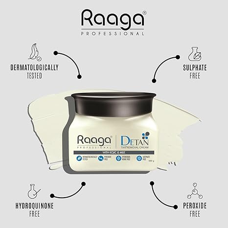 Raaga Professional De-Tan Removal Cream - 500 gms