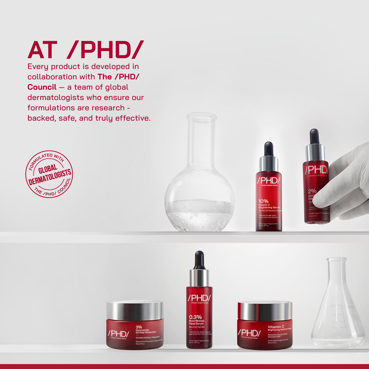 /PHD/Vitamin C Brightening Moisturizer | Vitamin C Cream for Face & Glowing Skin | Brightening Moisturizer with Pentavitin, Ferulic Acid & CoQ10 | For Men & Women | Lightweight Day Cream | 50 g