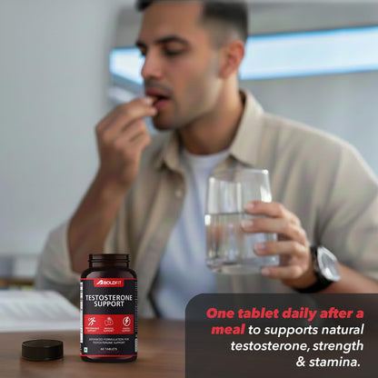Boldfit Testosterone Booster Supplement for Men with Ashwagandha, Ginseng, Kaunch Beej & Tribulus Terrestris Testo booster for Energy, Strength, Muscle Growth, Stamina & Performance Pre & Post Workout Supplement- 60 Testo Tablet