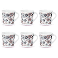 Larah by Borosil Crysta Series Macy Opalware Mug | Set of 6 Tea/coffee Mugs | 210 Ml Each